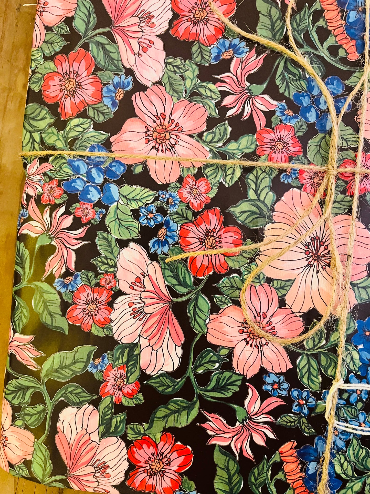 April 11 - Wrapping Paper Dark Based Floral