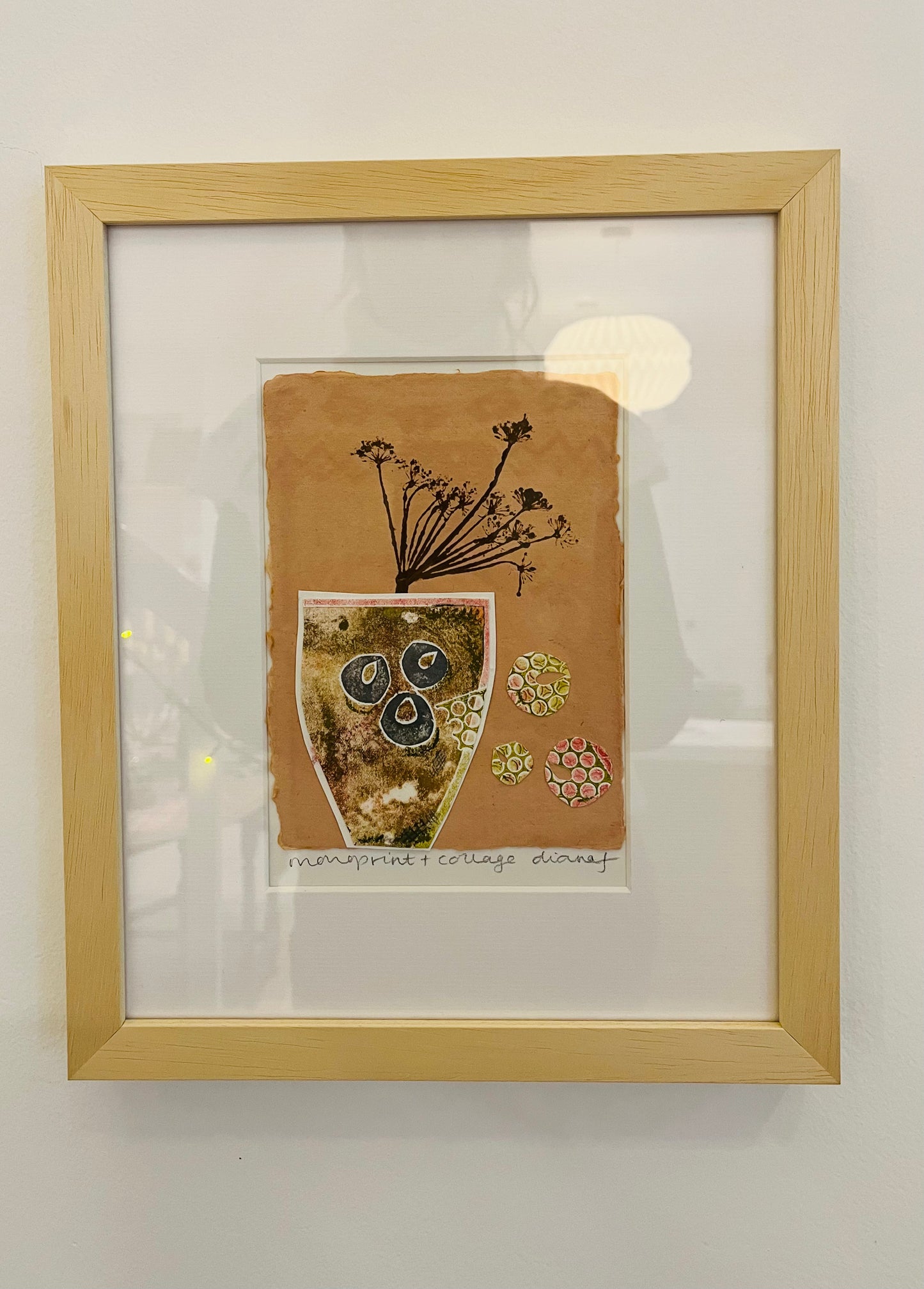 Diana Fitzpatrick - Monoprint and Collage Original Artwork Framed