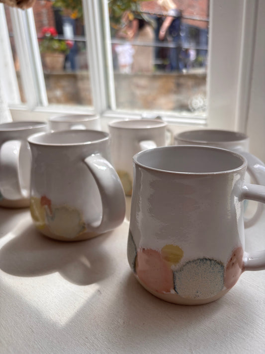 Emily Conroy Ceramics - Pink, Yellow & Blue Coffee Mug