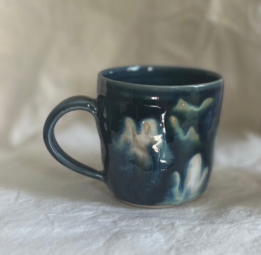 Ceramics by Kat - Storm Honey Flowers Mug