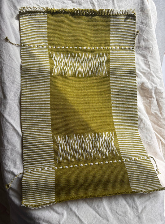 Senyu - Handwoven Placemats - Lime Green