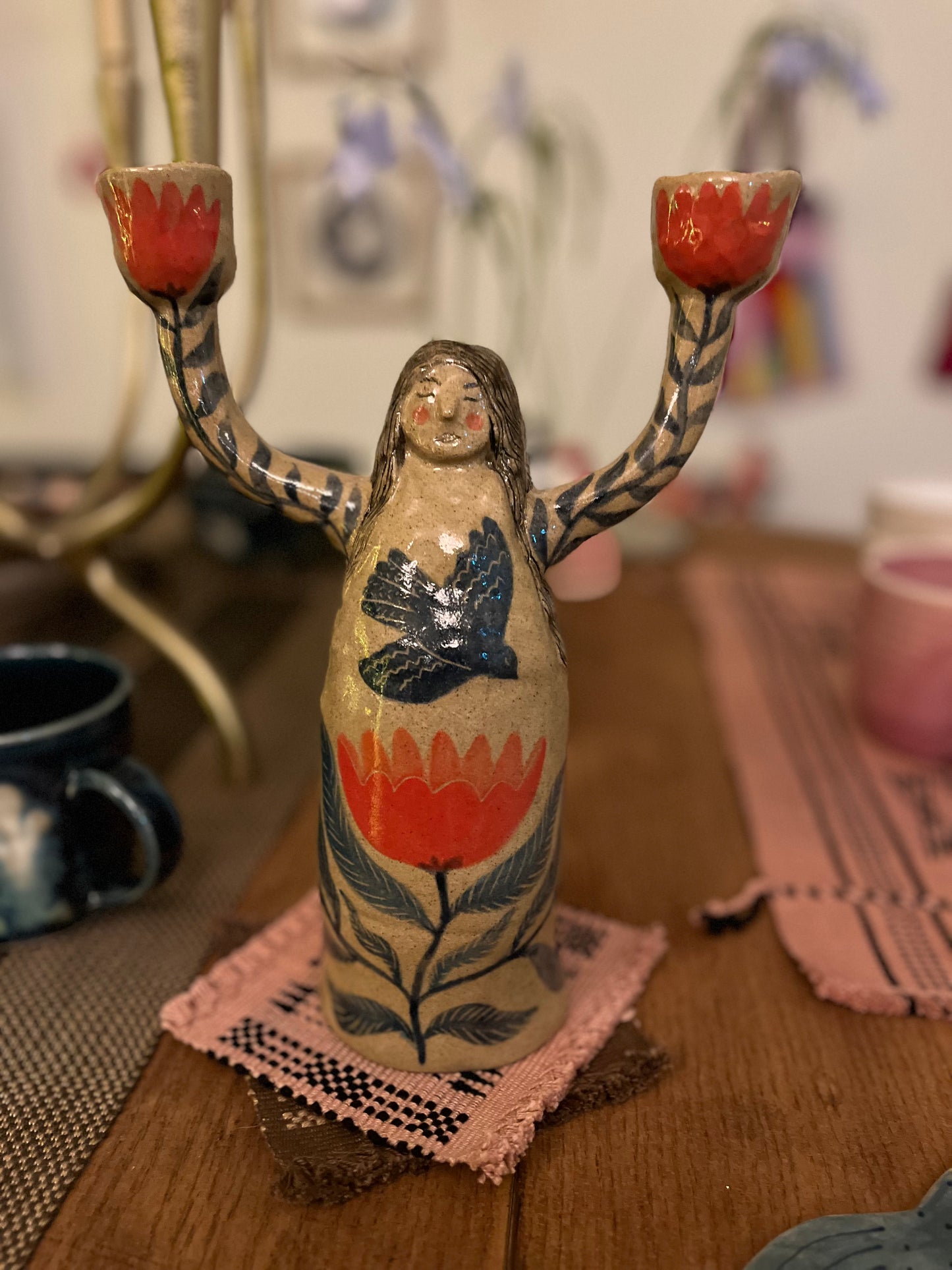 Whimsical Lady Candle Holder
