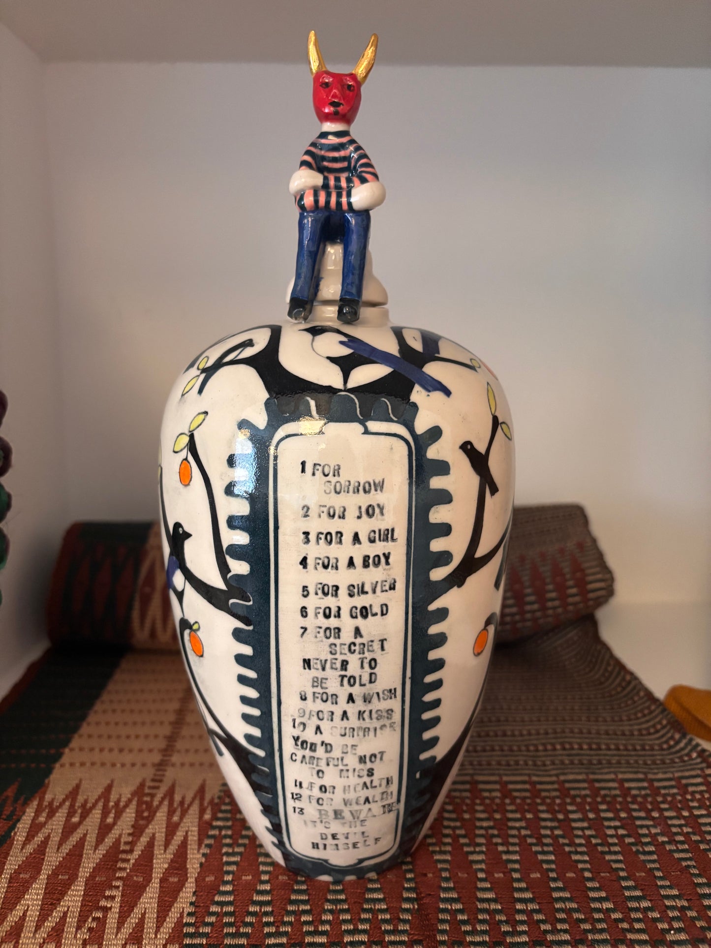 Emily Conroy Ceramics - large illustrated vessel