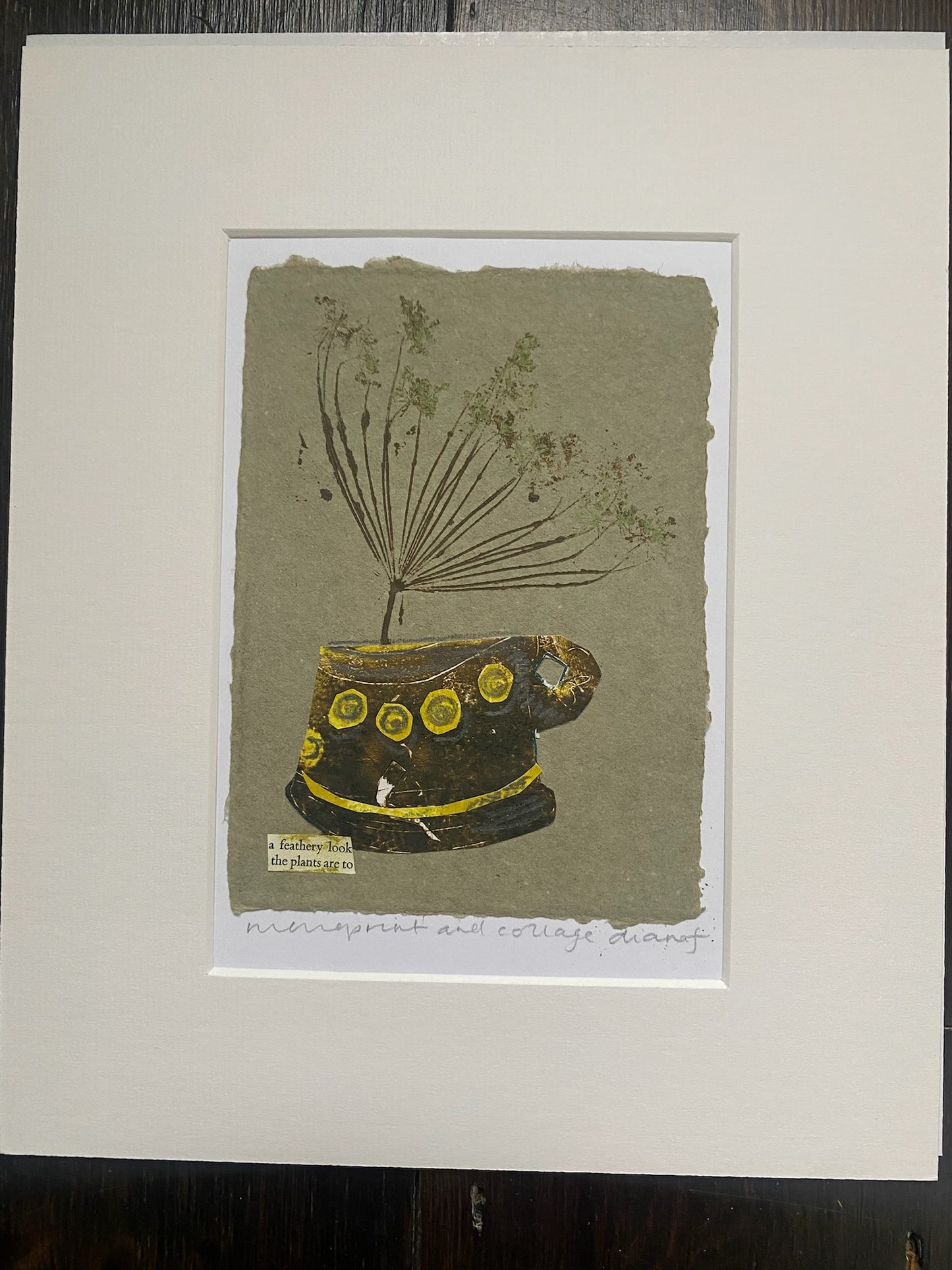 Diana Fitzpatrick - Monoprint and Collage Original Artwork (Unframed)