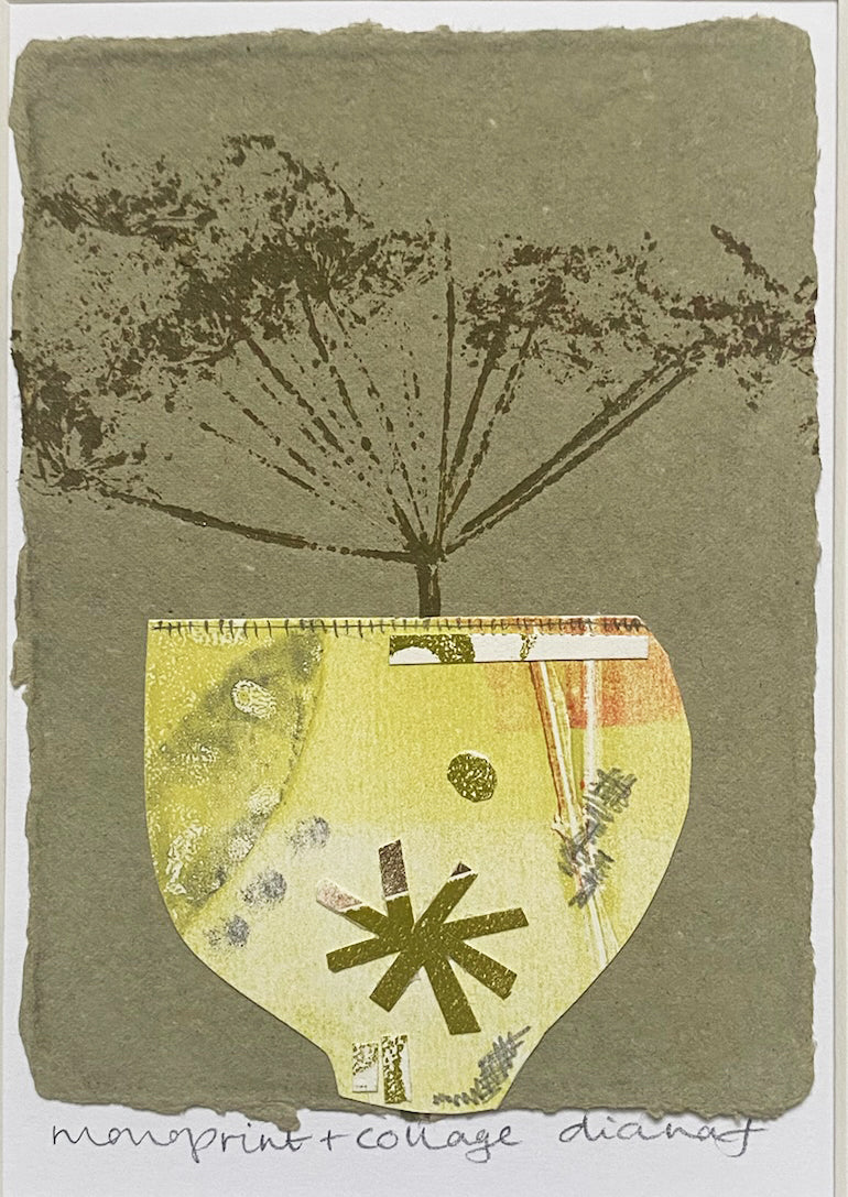Diana Fitzpatrick - Monoprint and Collage Original Artwork (Unframed)