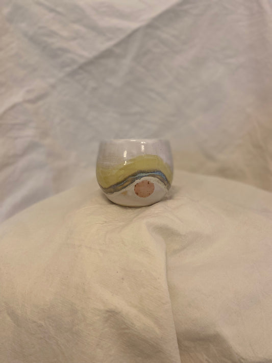 Emily Conroy Ceramics - Grey & Yellow Wave Mug