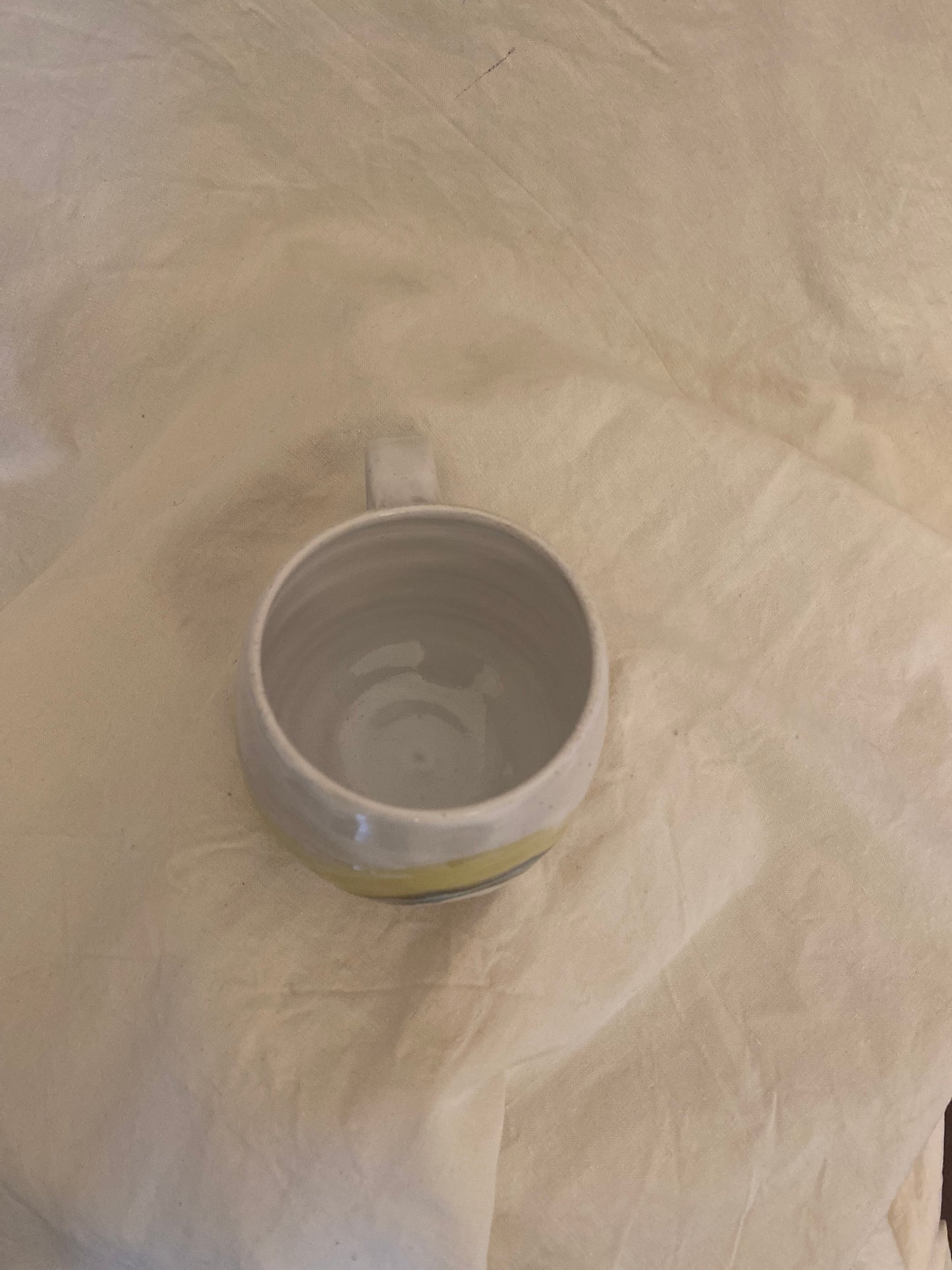 Emily Conroy Ceramics - Grey & Yellow Wave Mug