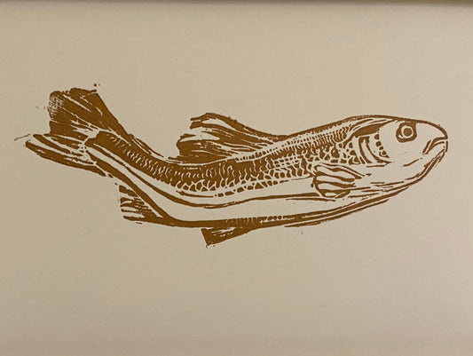 Wild North Linocut Print 'Fish'