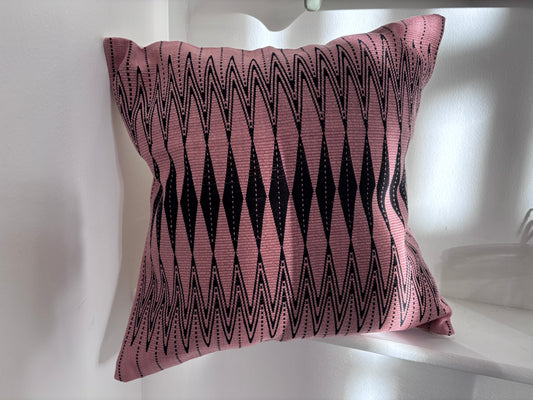 Senyu - Handwoven Cushion Cover - Dusky Rose