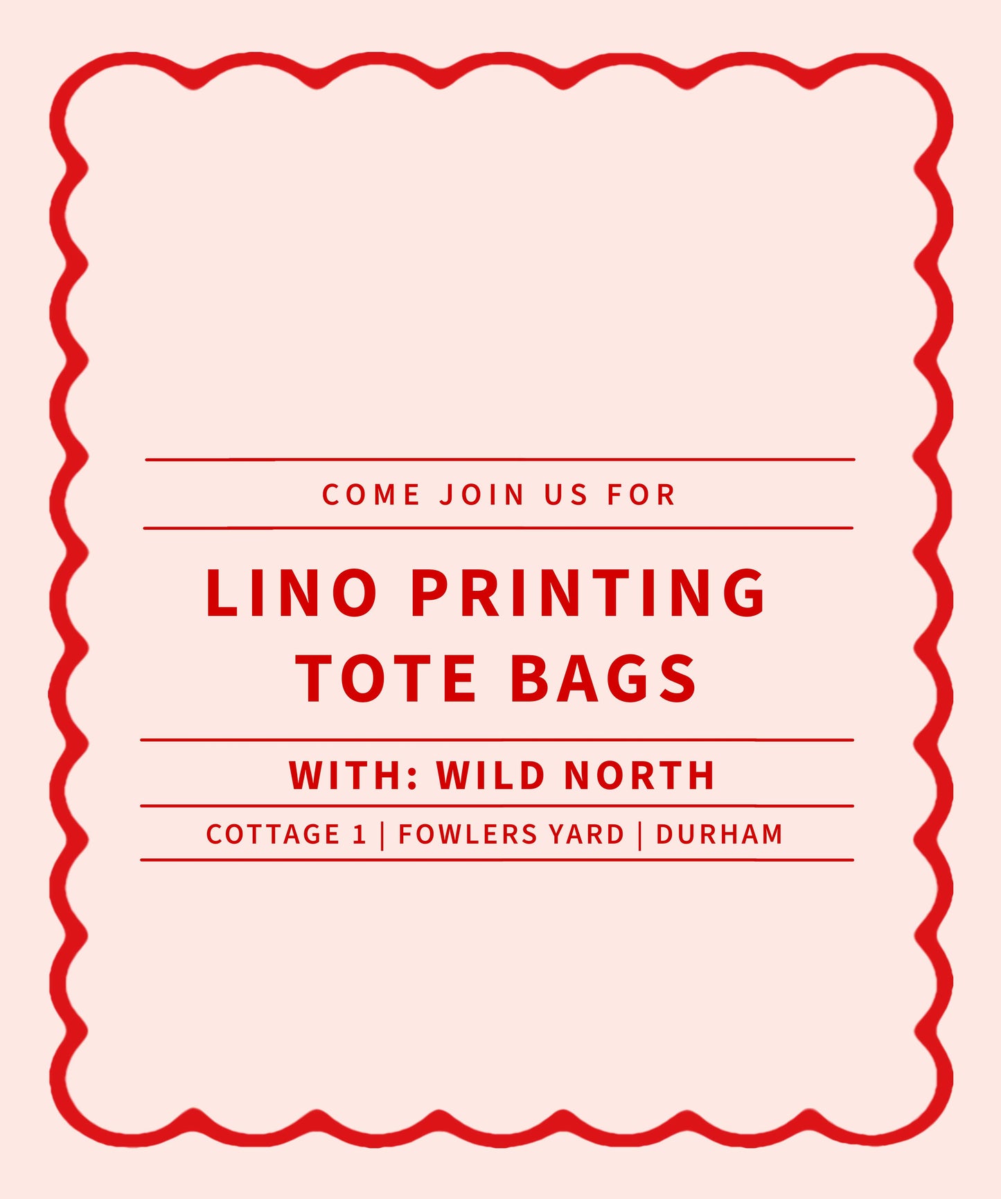 Make Your Own Lino Print Tote Bag with Wild North - June 28th