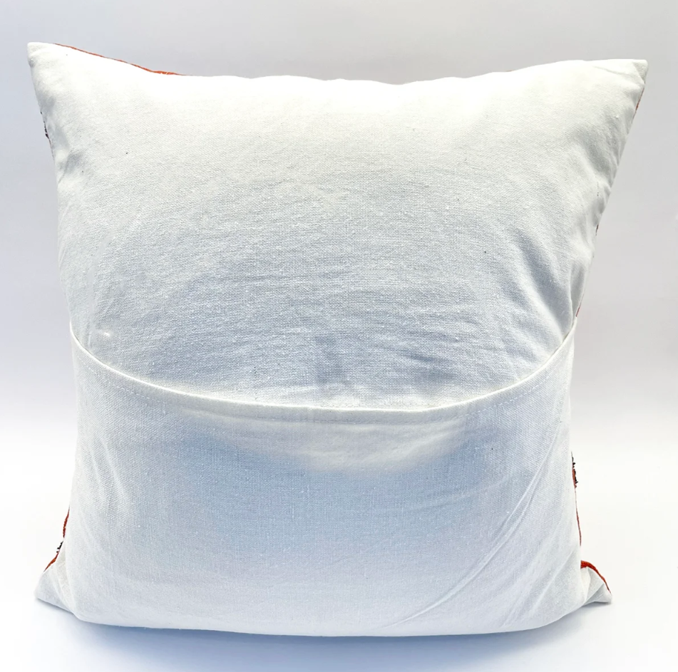 Senyu - Handwoven Cushion Cover - Green Striped