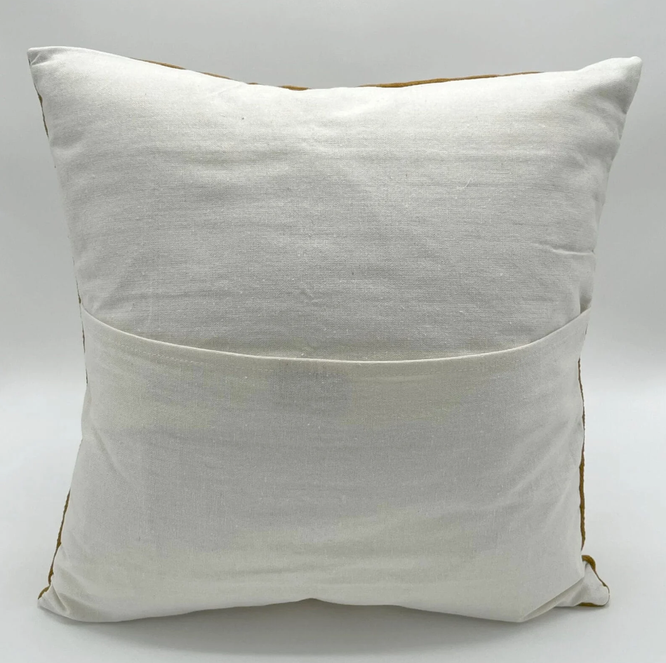 Senyu - Handwoven Cushion Cover - Mustard