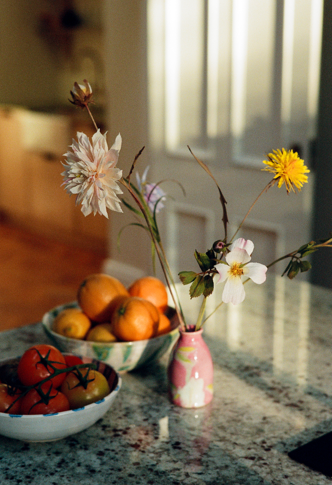Ceramics by Kat - Small Decorated Bud Vase
