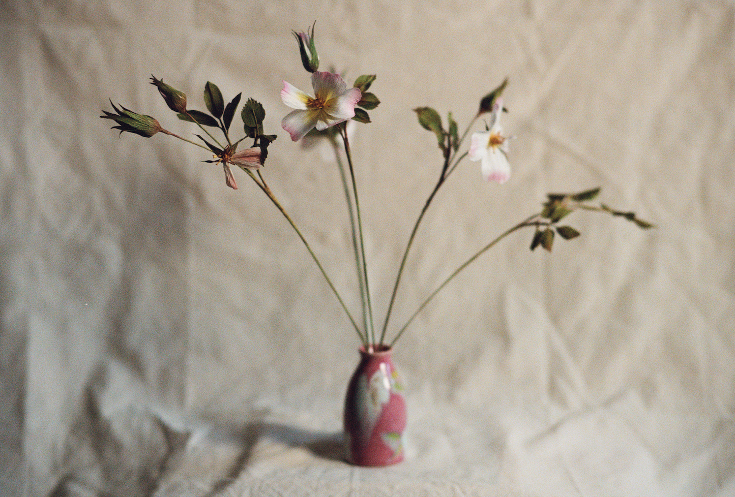 Ceramics by Kat - Small Decorated Bud Vase