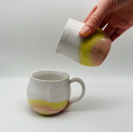 Emily Conroy Ceramics - Pink & Yellow Coffee Mug