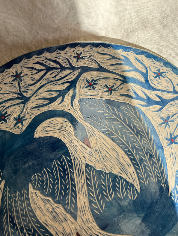Louise Hick - Hand Illustrated Swan Plate