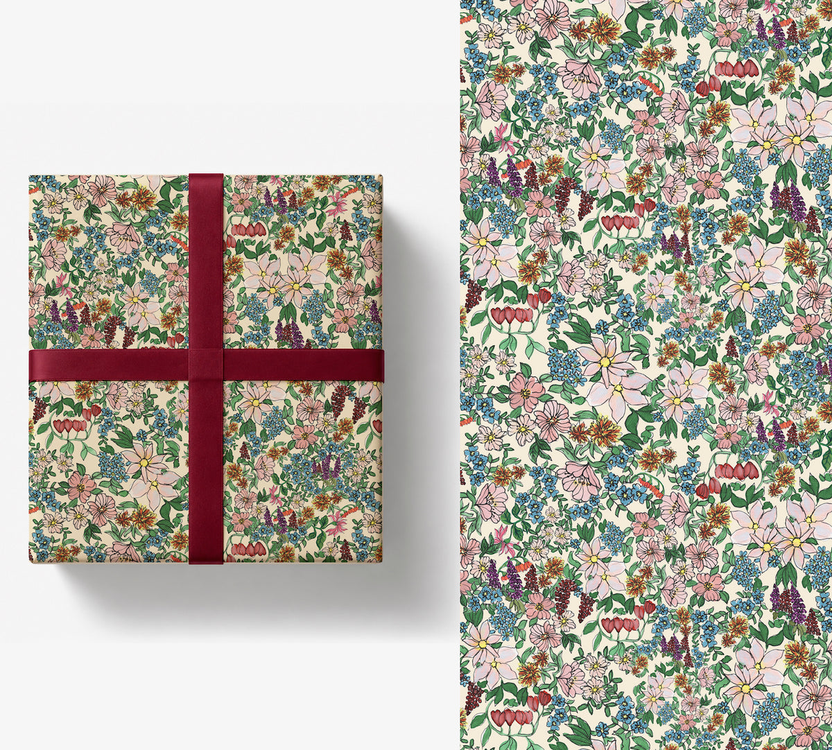 April 11 - Wrapping Paper Daisy & Dandelion Floral