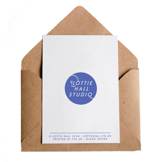 Lottie Hall - Greetings Card - Pink Geranium