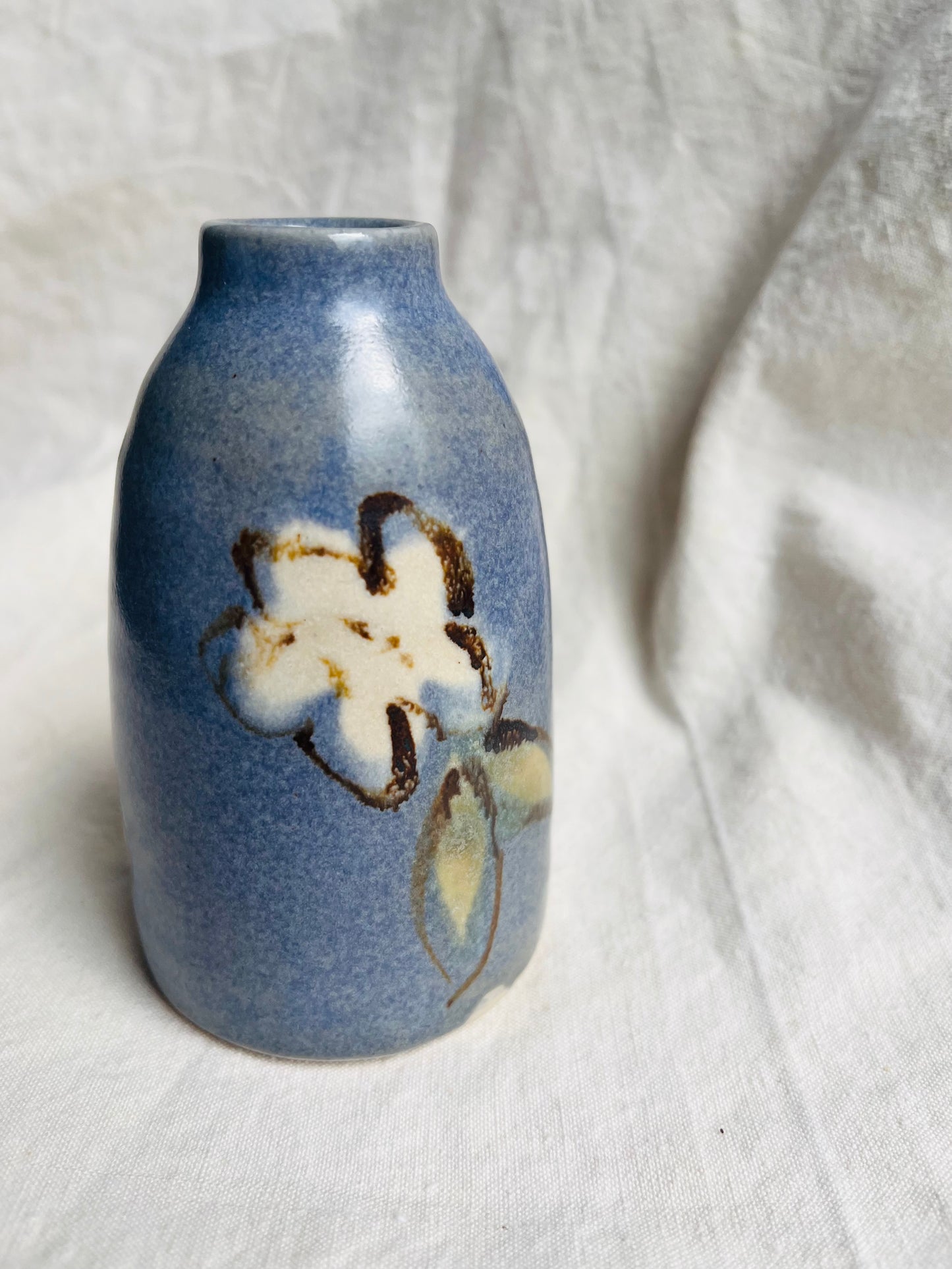 Ceramics by Kat - Small Decorated Bud Vase