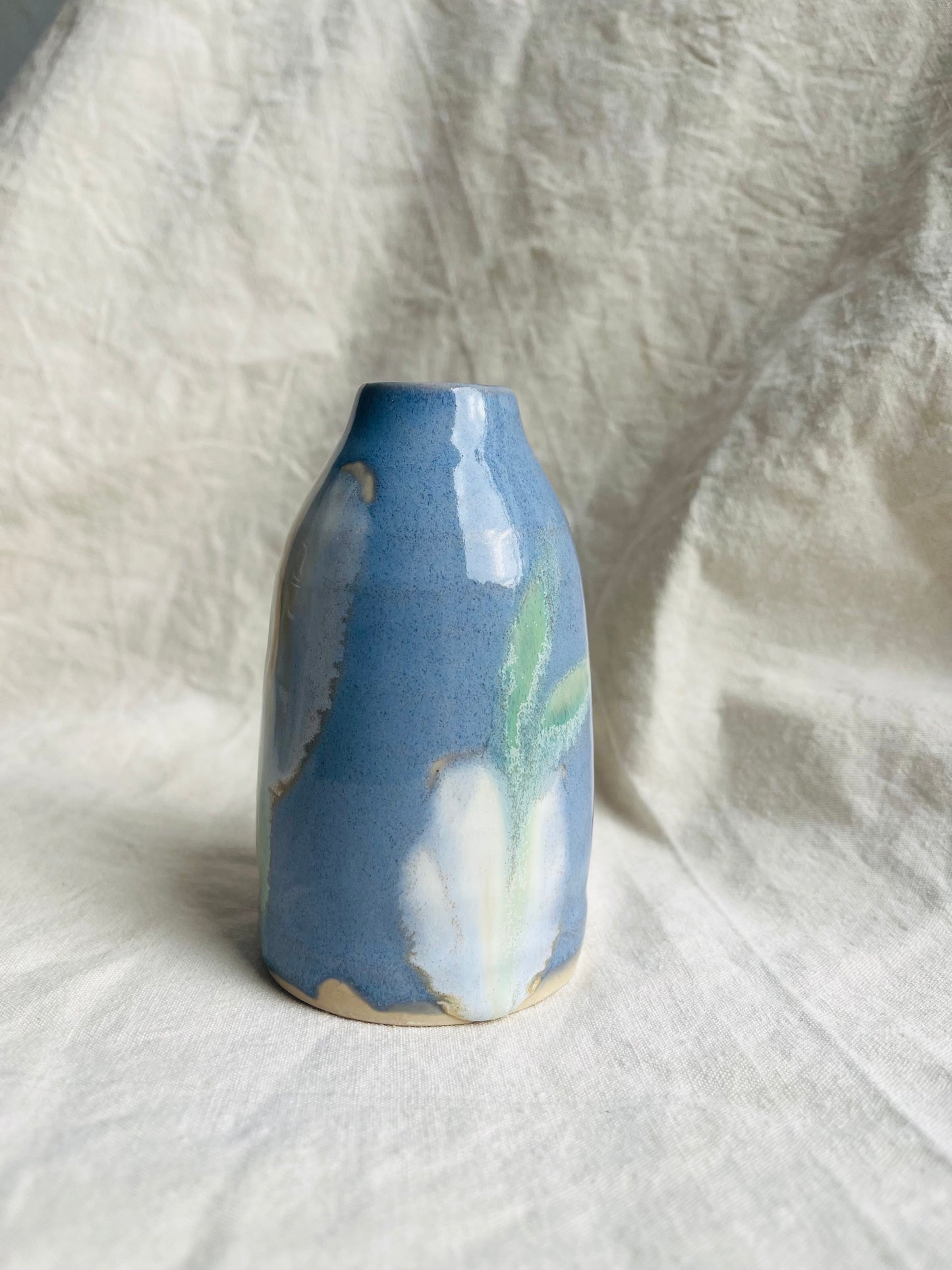 Ceramics by Kat - Small Decorated Bud Vase