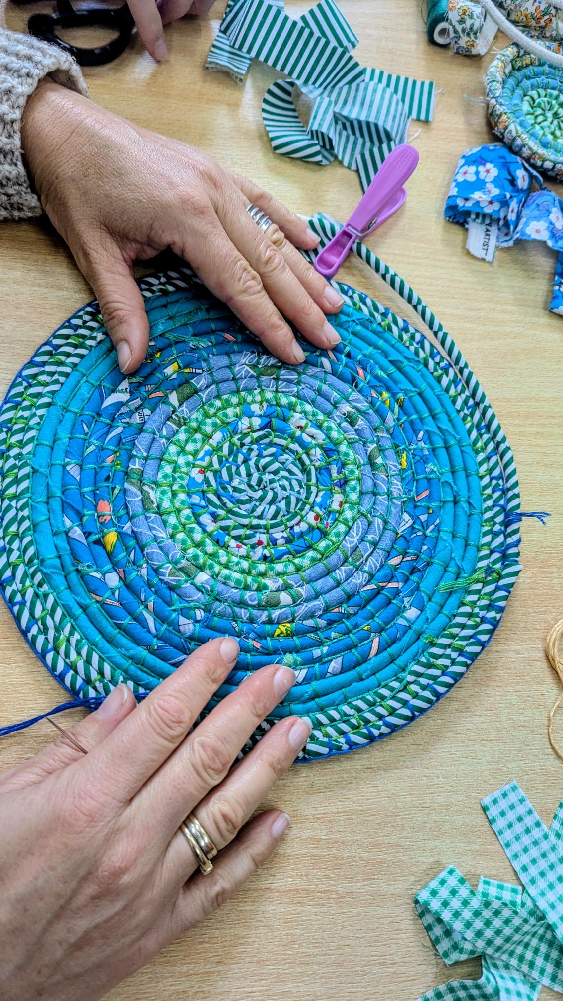 Make Your Own Scrap Fabric Bowl, Mat or Basket with Karen Giroud - April 26