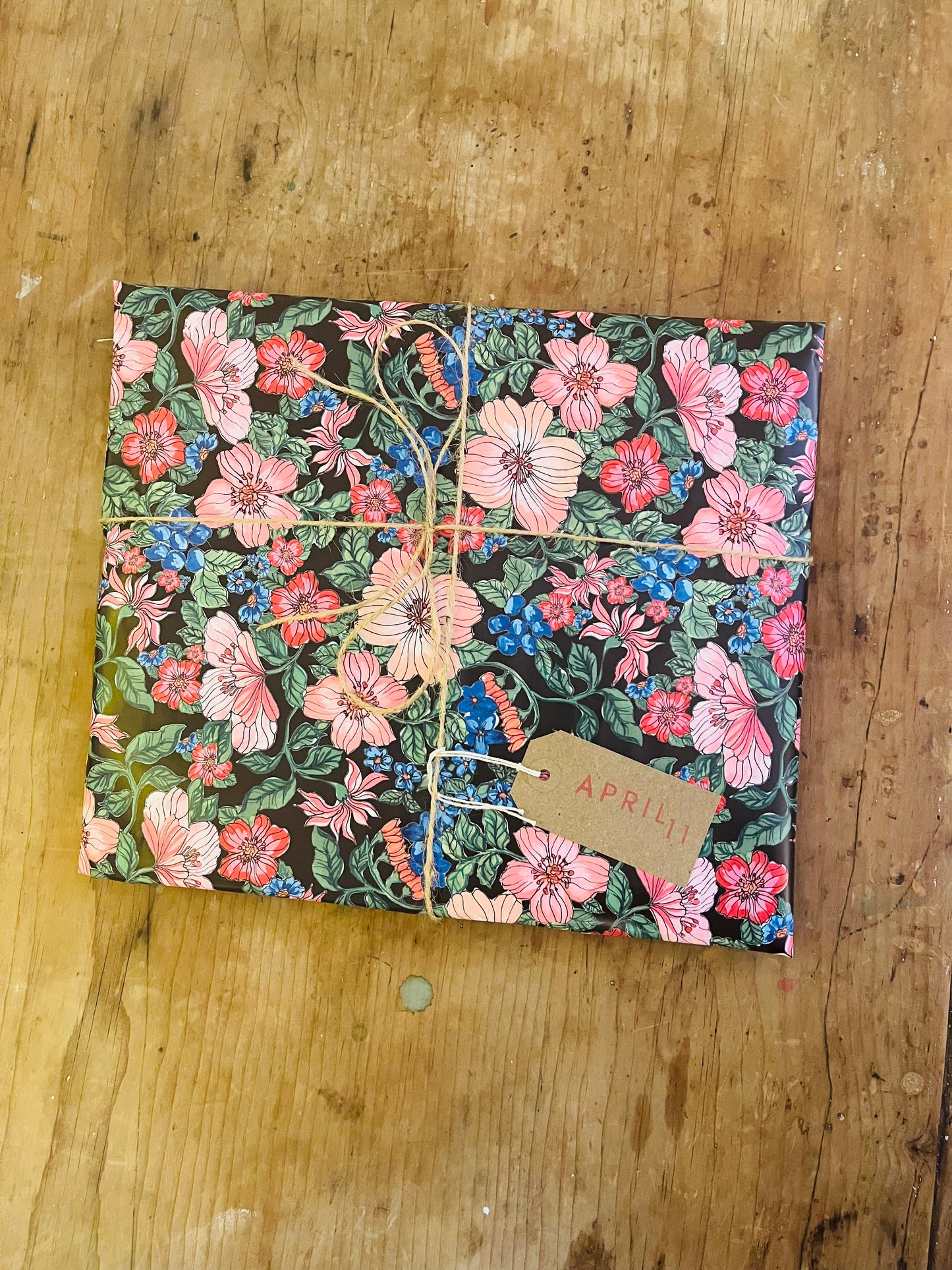 April 11 - Wrapping Paper Dark Based Floral