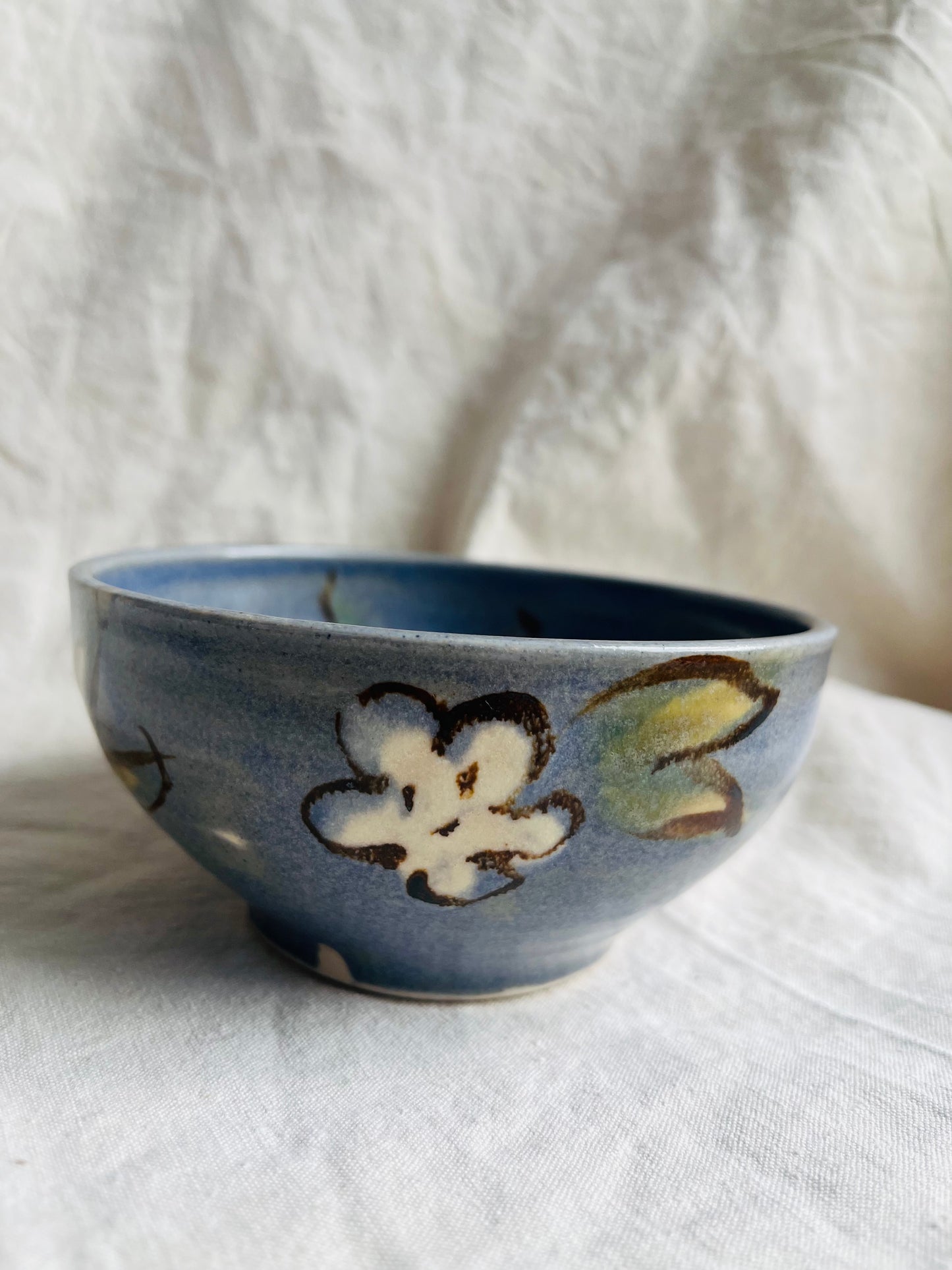 Ceramics by Kat - Decorated Porridge Bowl