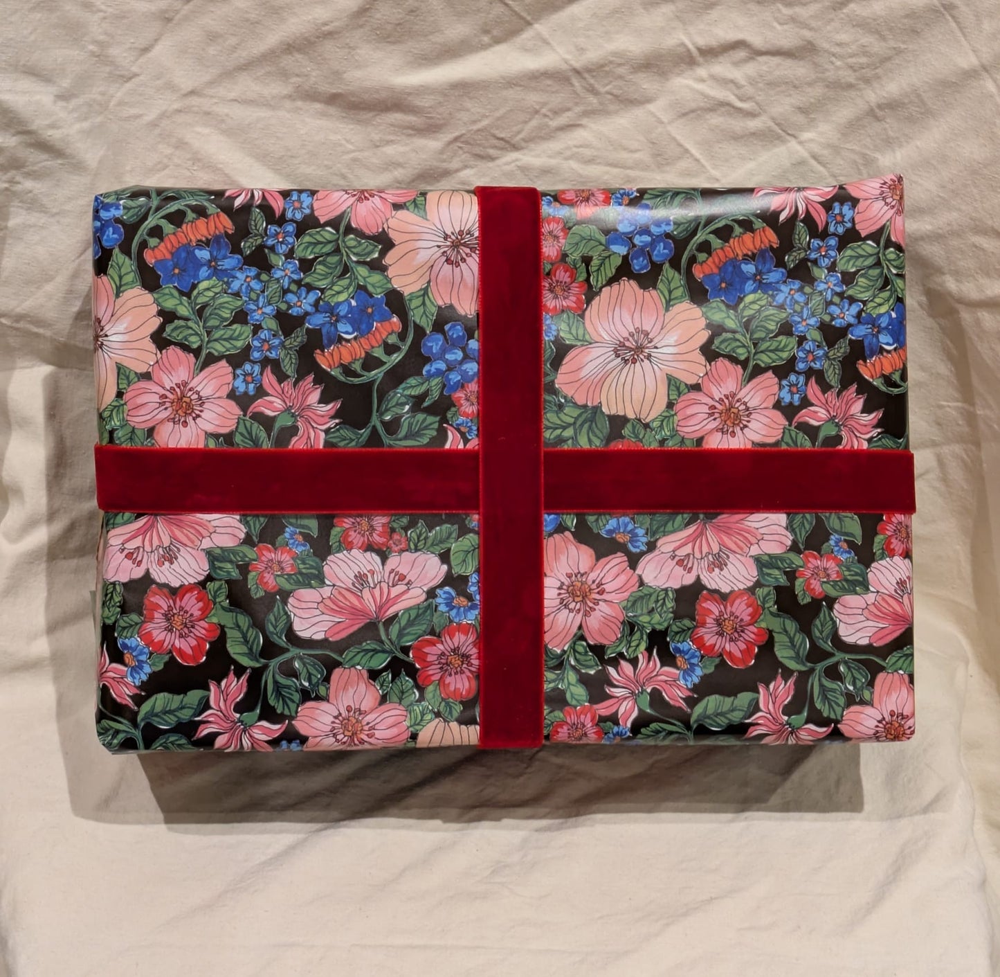 April 11 - Wrapping Paper Dark Based Floral