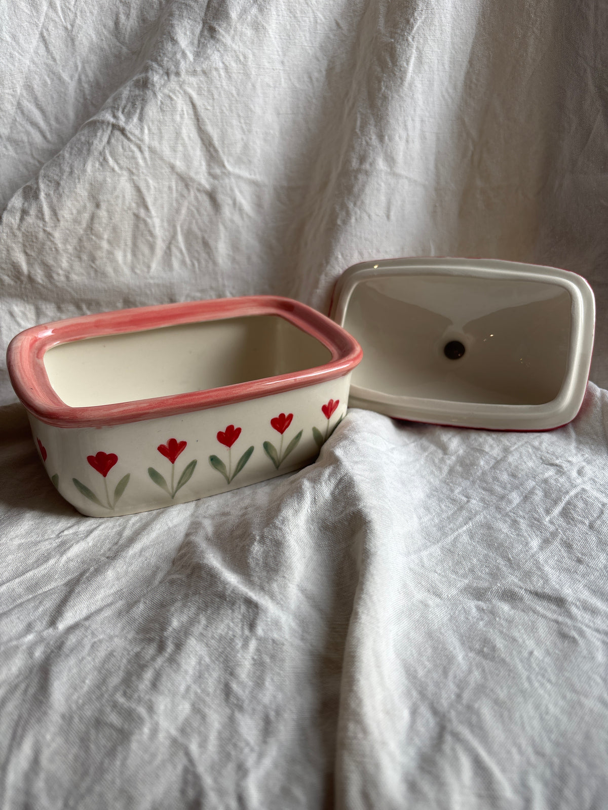 Florrie & Wren - Painted Ceramic Butter Dish