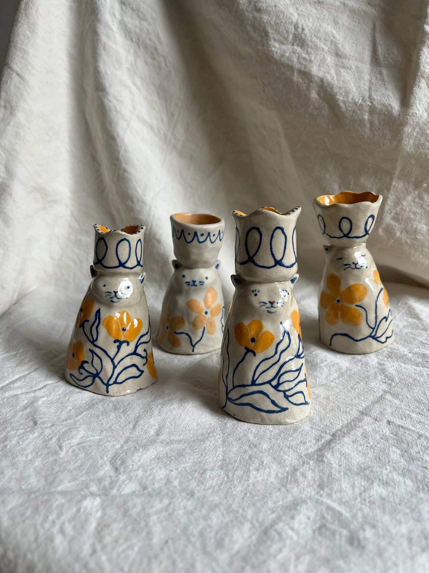 Louise Hick - Cat Candlestick