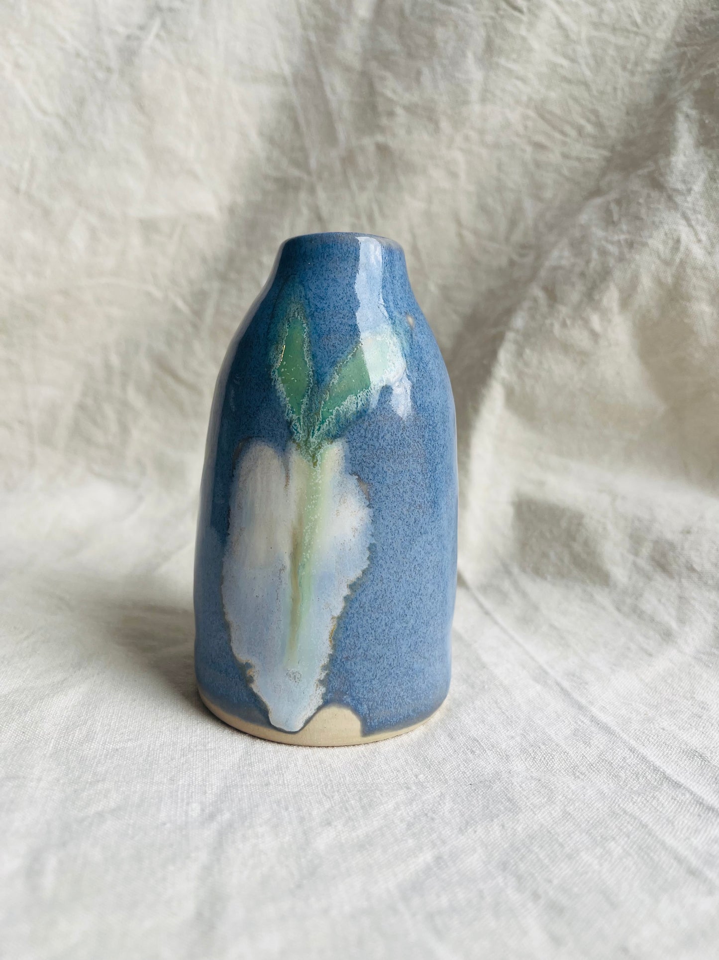 Ceramics by Kat - Small Decorated Bud Vase