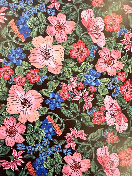 April 11 - Wrapping Paper Dark Based Floral