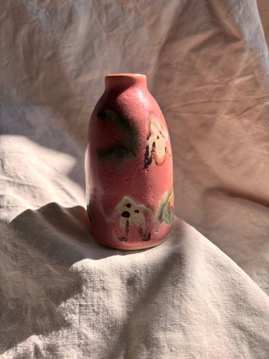 Ceramics by Kat - Small Decorated Bud Vase