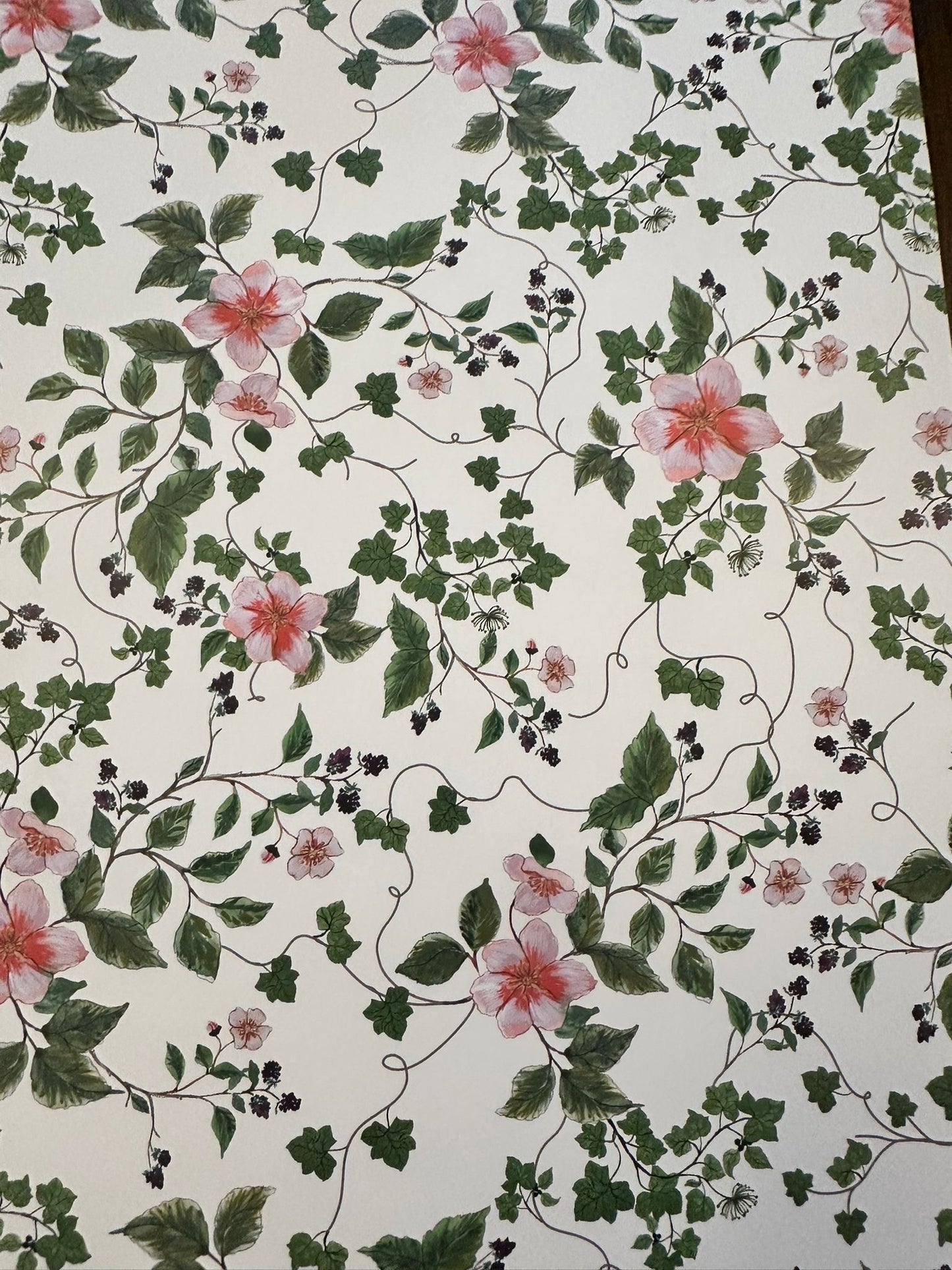 April 11 - Wrapping Paper Vines & Blackberries