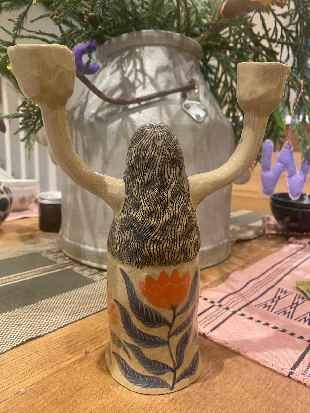 Whimsical Lady Candle Holder