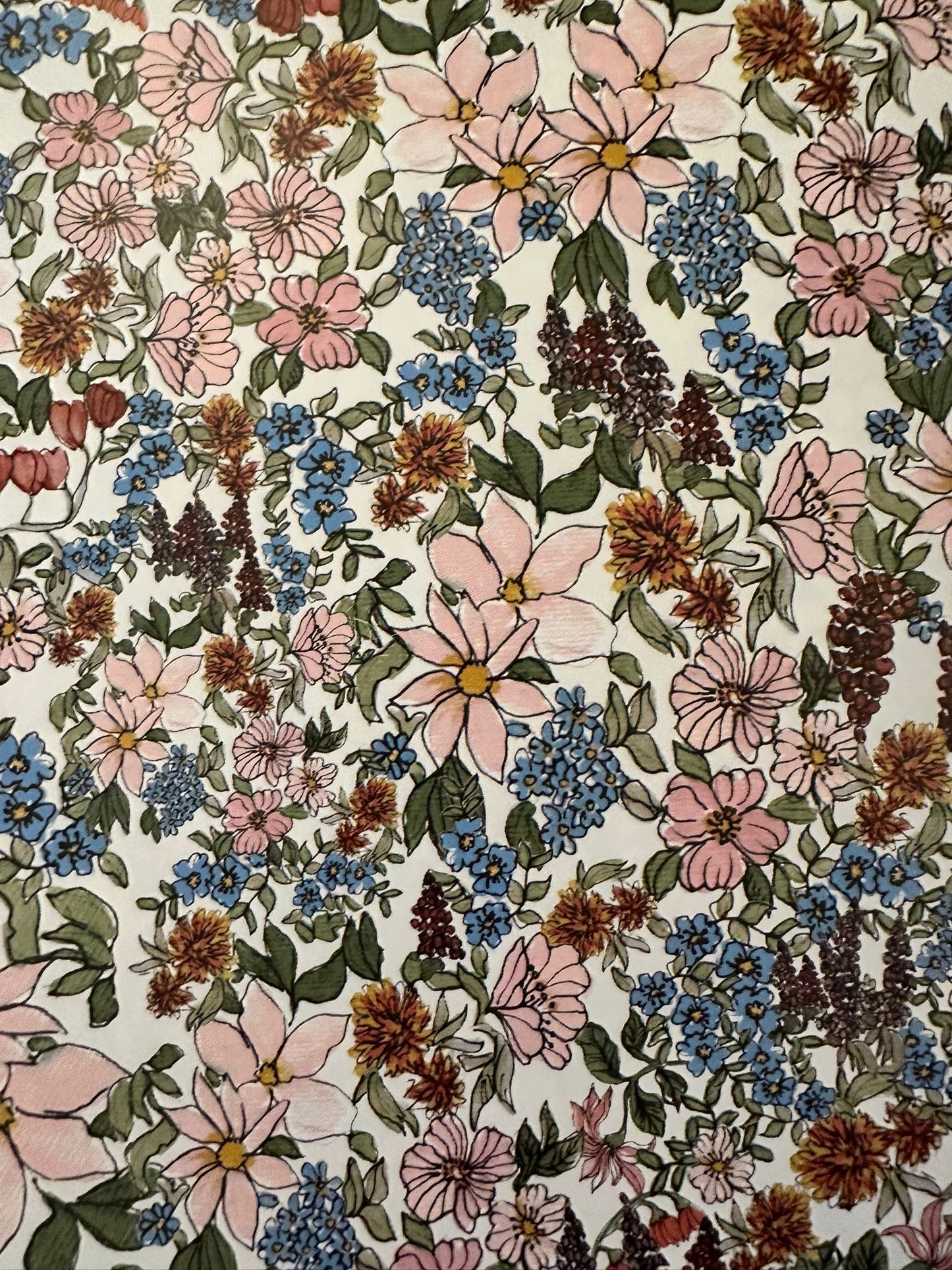 April 11 - Wrapping Paper Daisy & Dandelion Floral