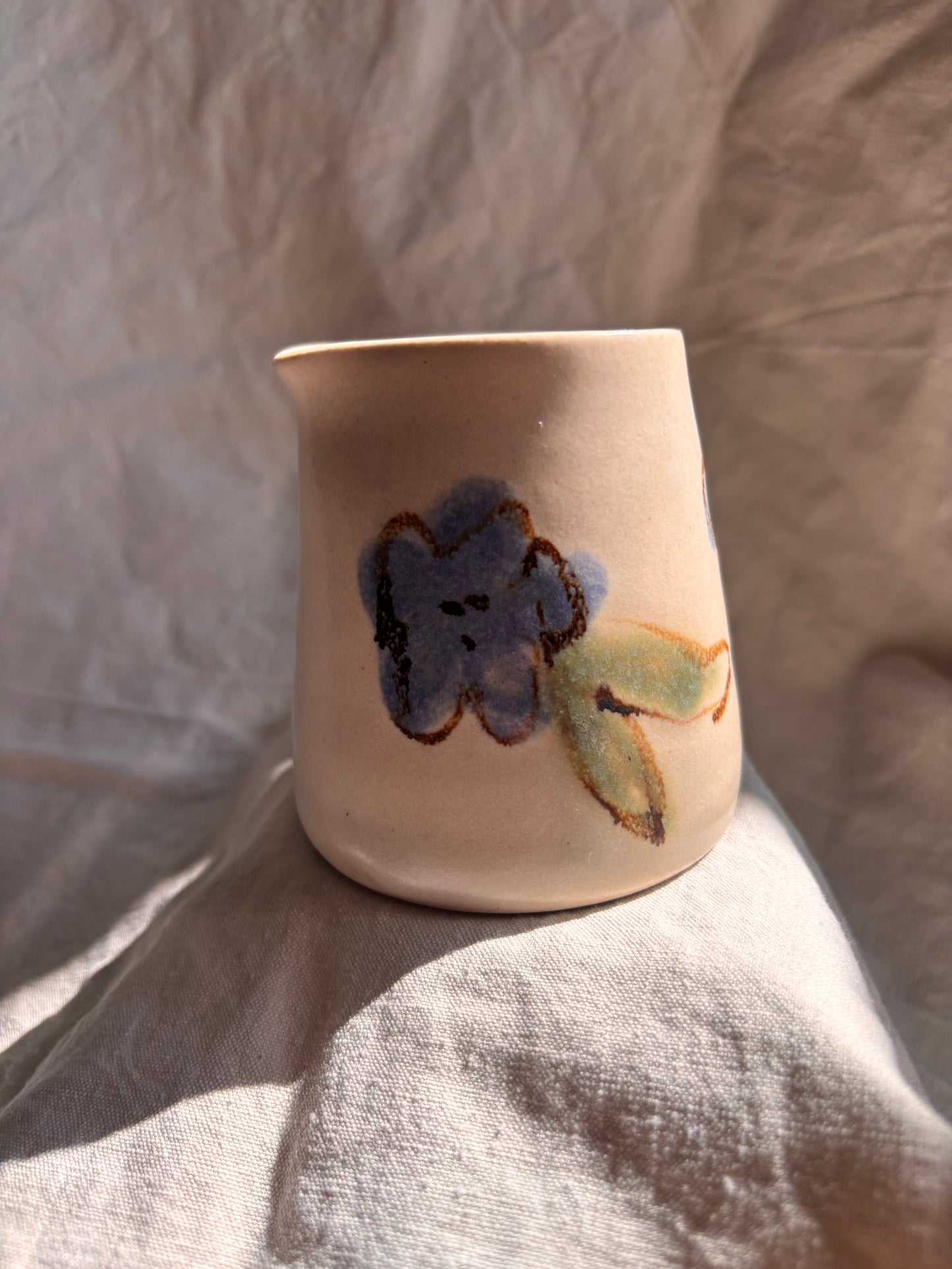 Ceramics by Kat - Decorated Milk Jug