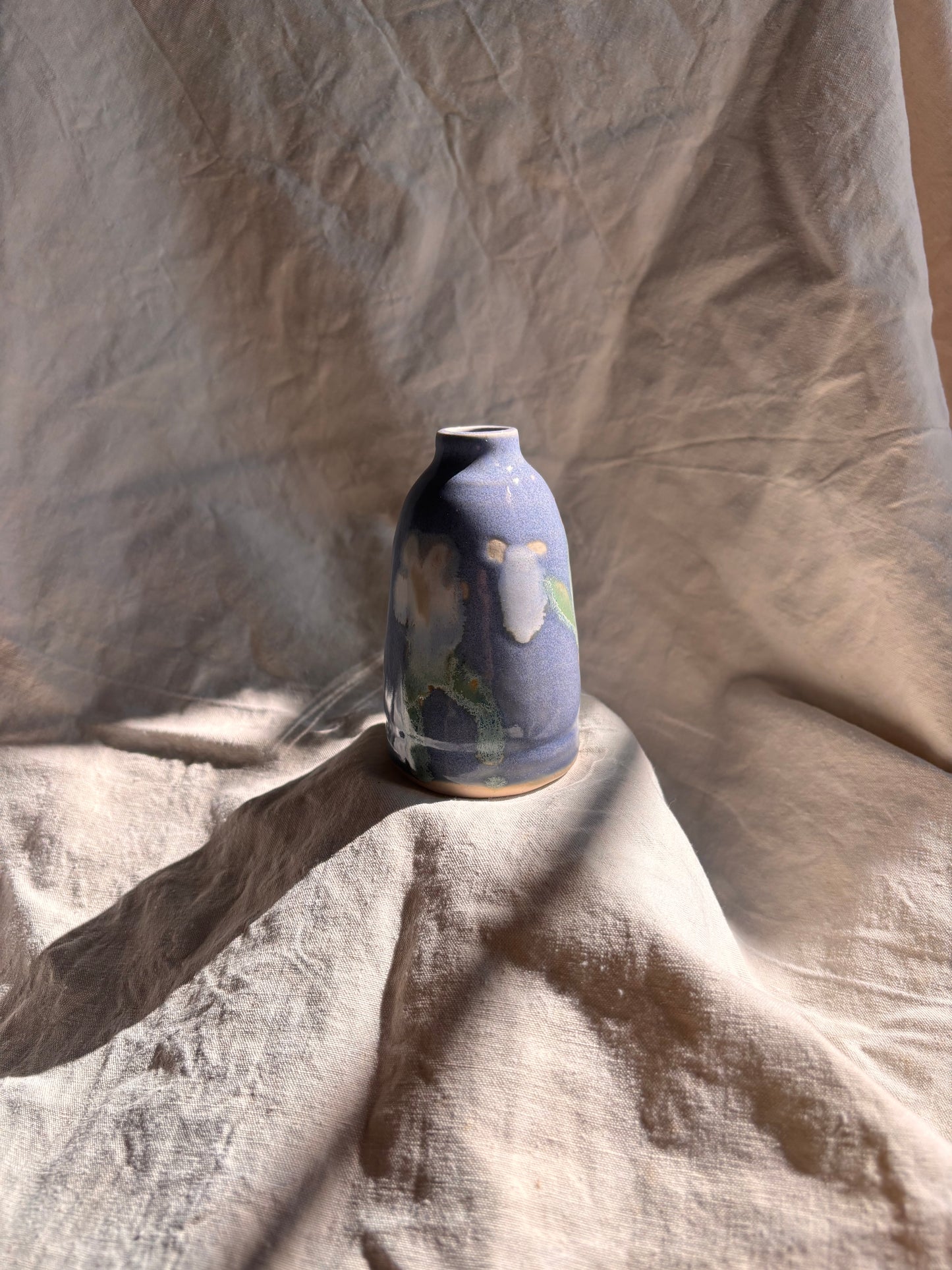 Ceramics by Kat - Small Decorated Bud Vase
