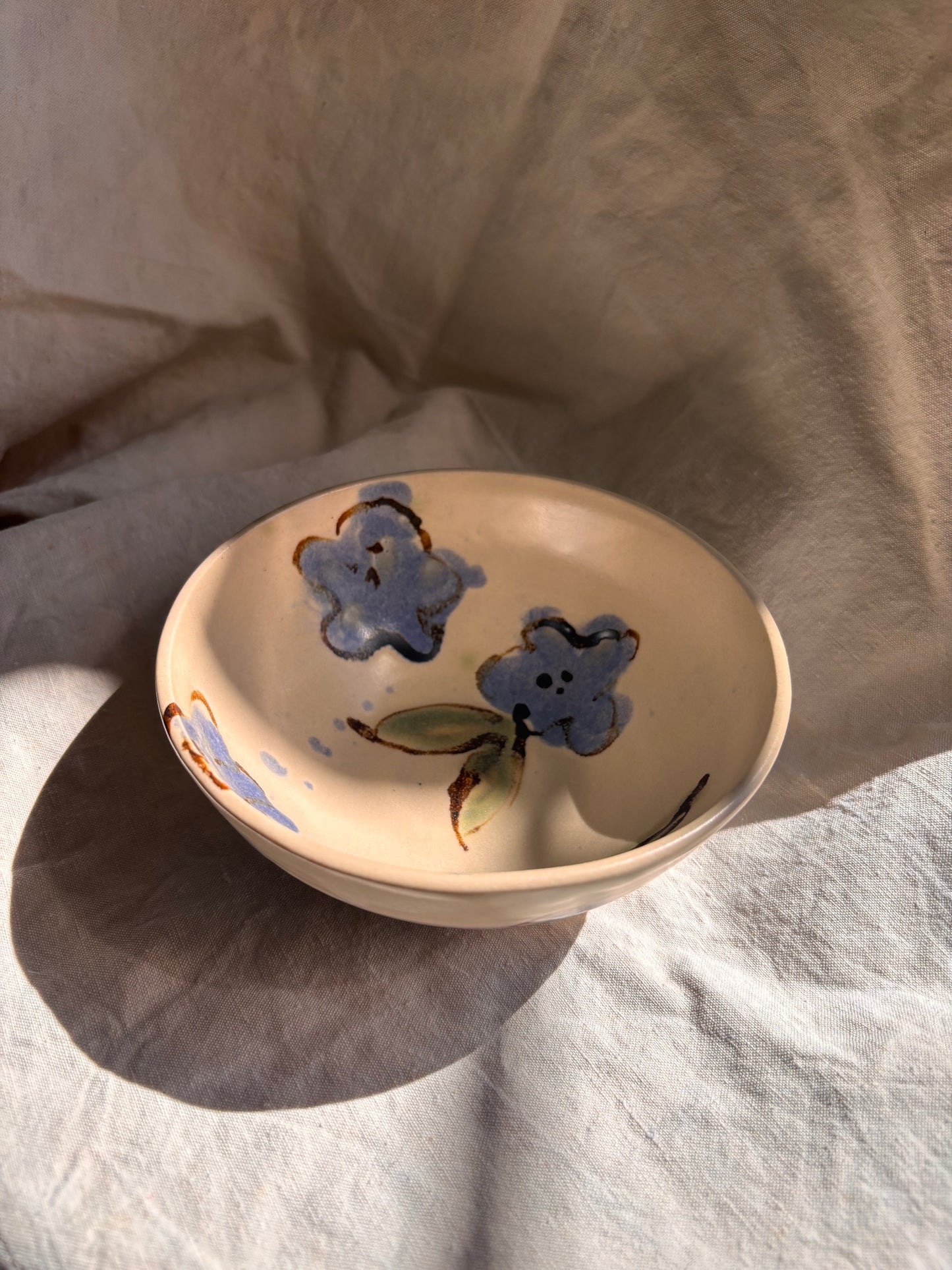 Ceramics by Kat - Decorated Porridge Bowl