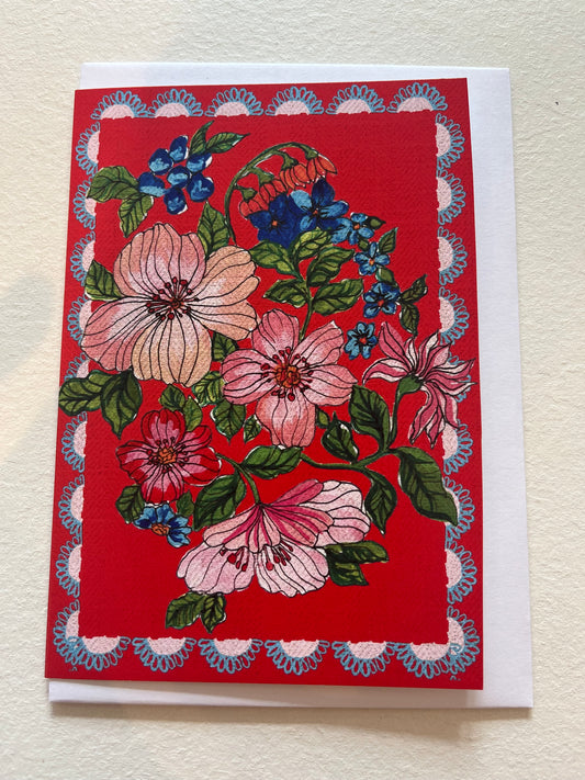 April 11 Flower greetings Card