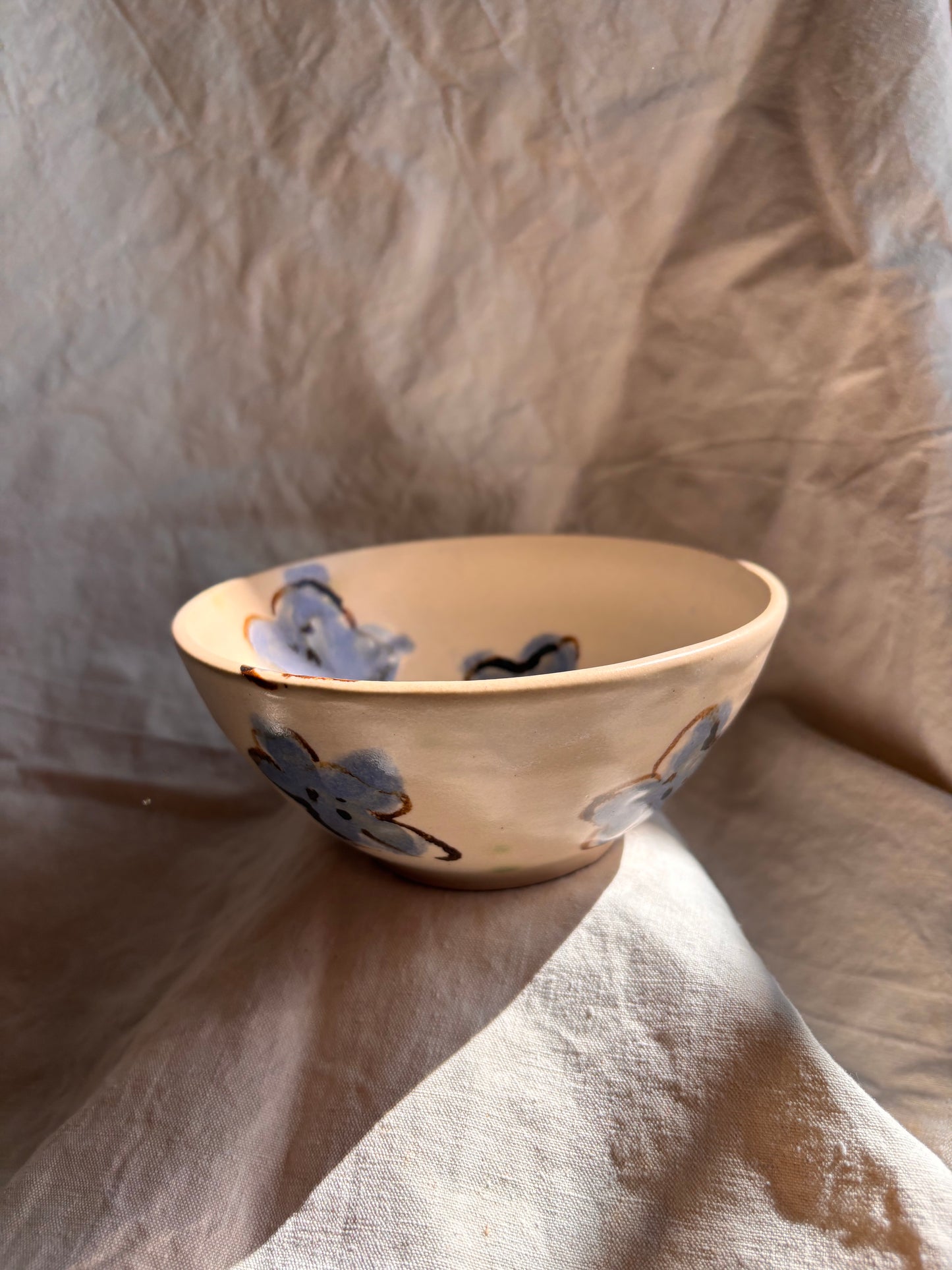 Ceramics by Kat - Decorated Porridge Bowl