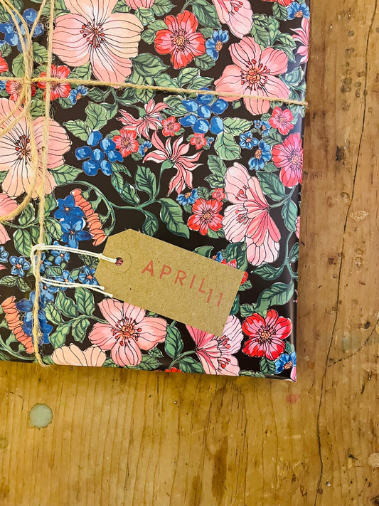 April 11 - Wrapping Paper Dark Based Floral