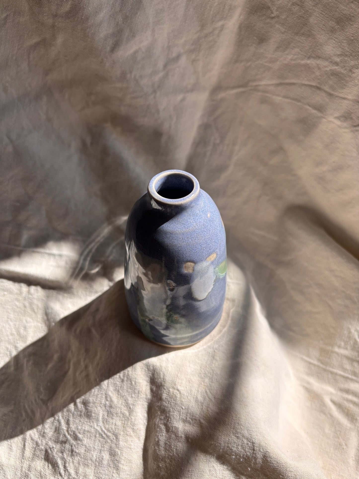 Ceramics by Kat - Small Decorated Bud Vase