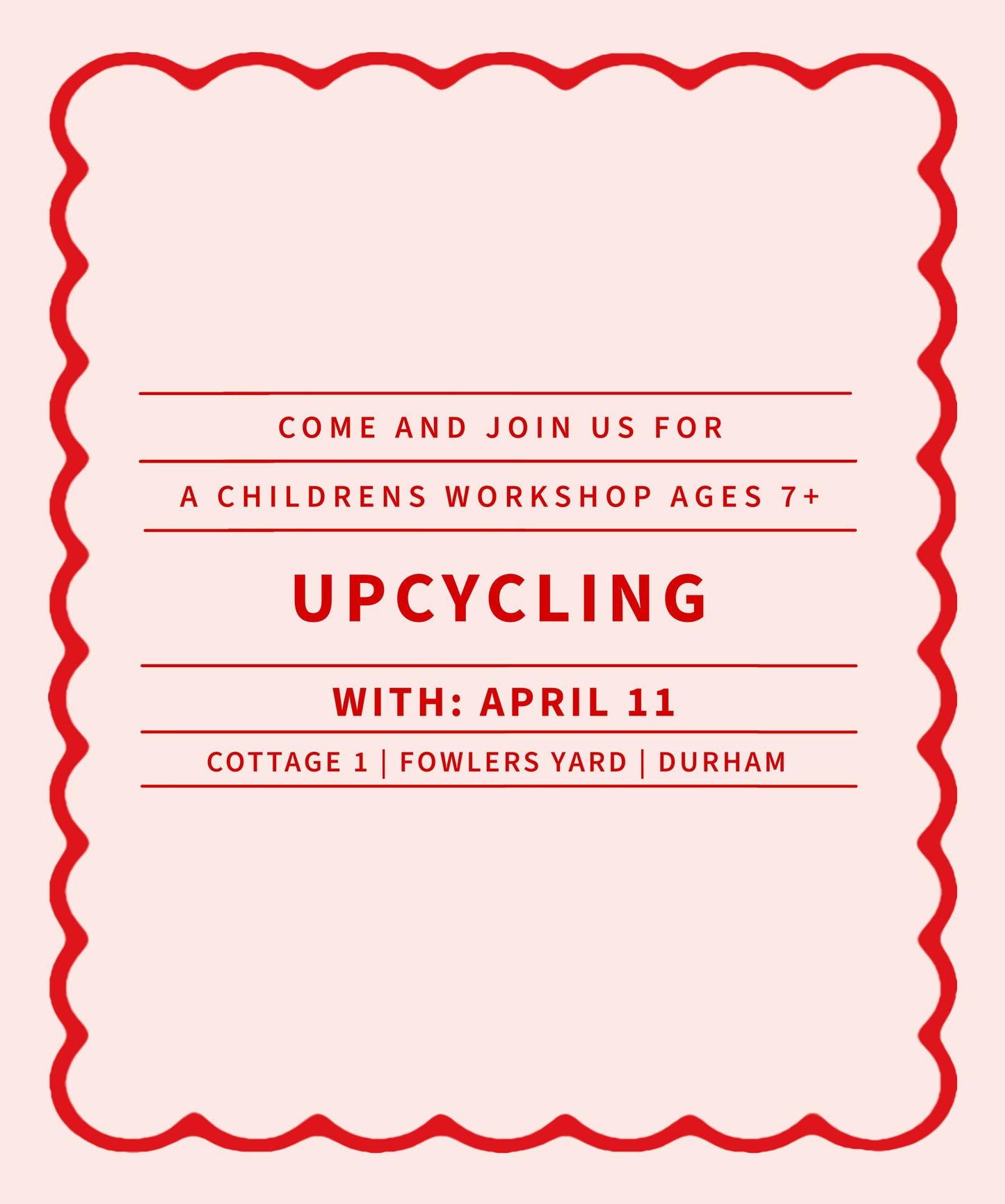 Children's Upcycling Workshop - October 29