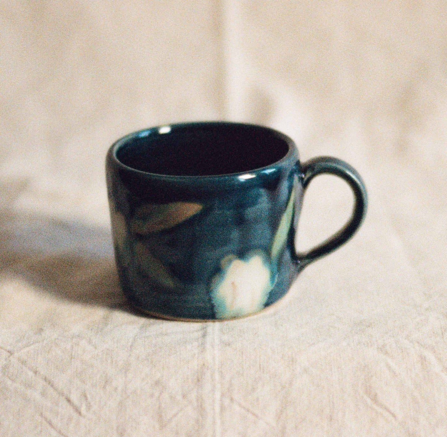 Ceramics by Kat  - Storm Honey Flowers Mug