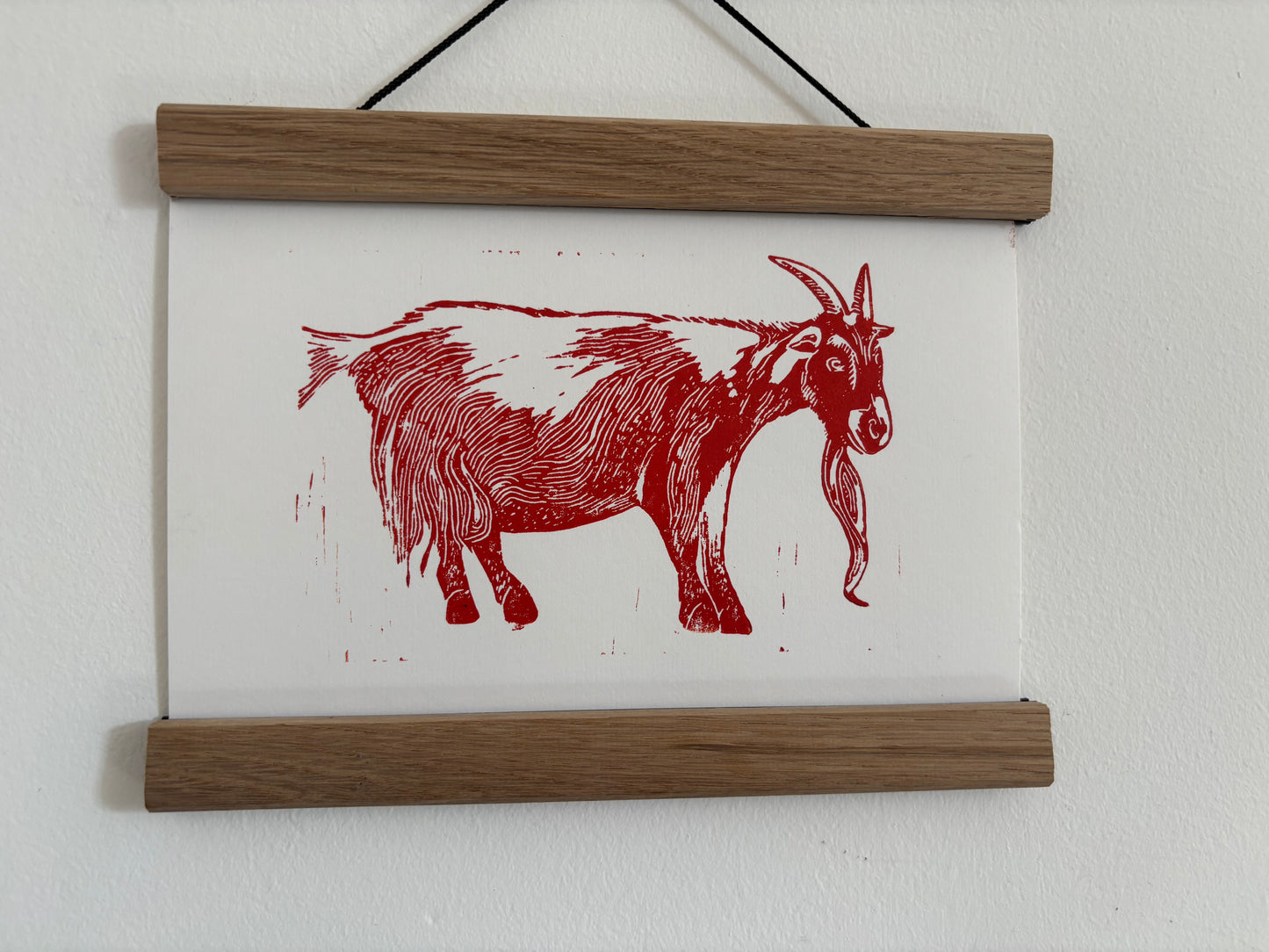 Wild North Linocut Print 'Bearded Goat'