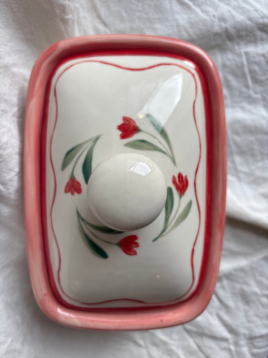 Florrie & Wren - Painted Ceramic Butter Dish