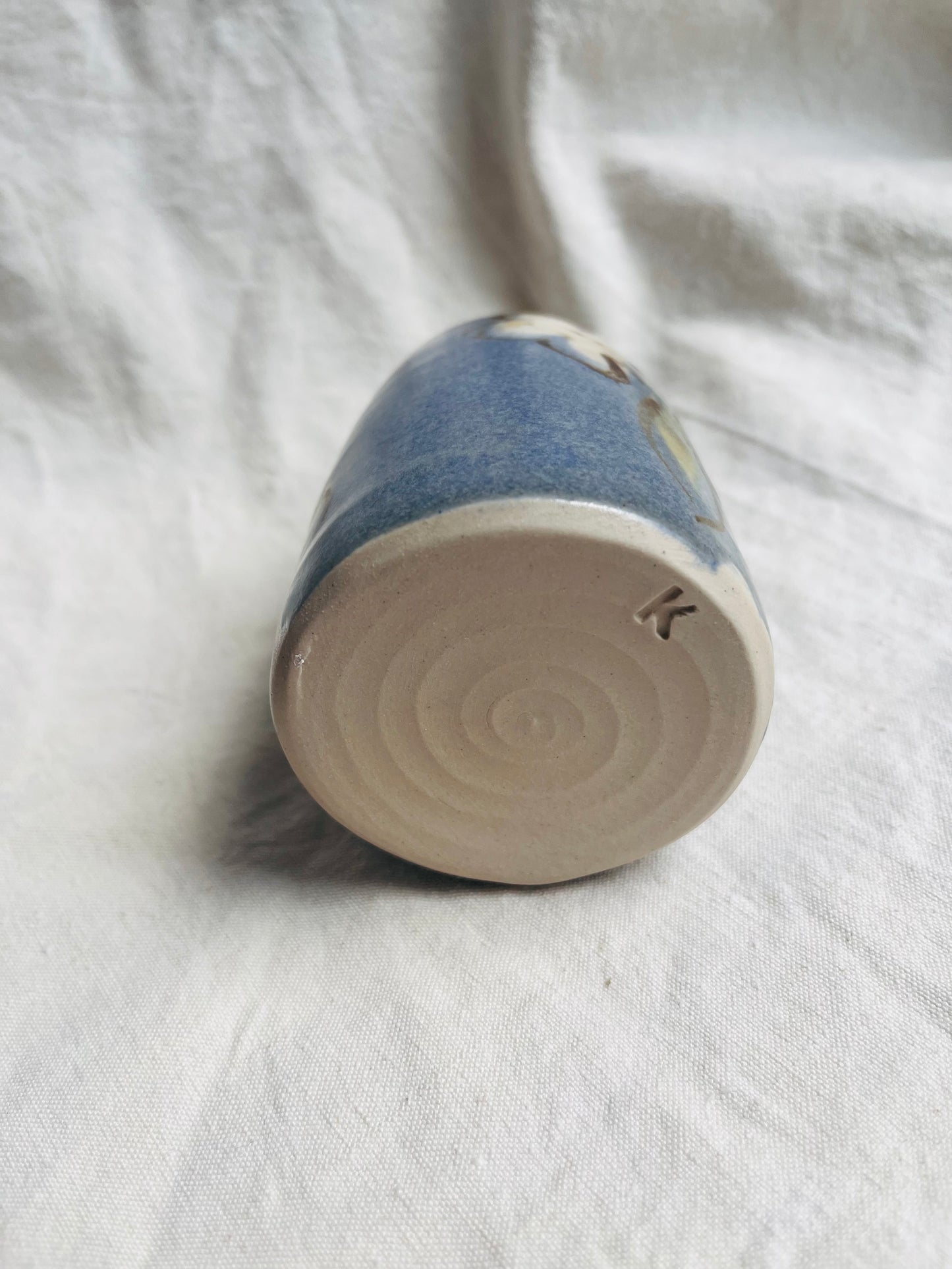 Ceramics by Kat - Small Decorated Bud Vase