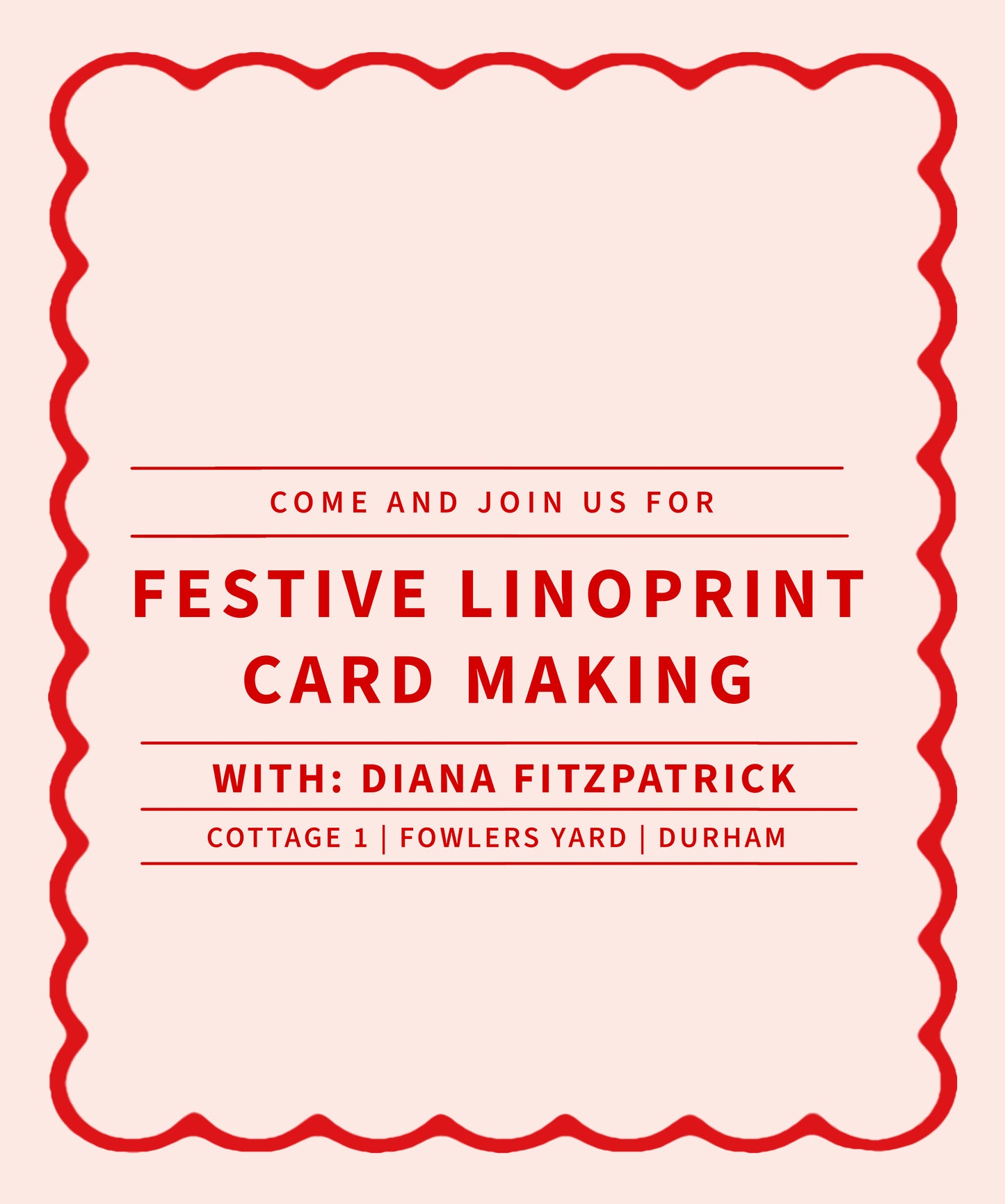 Festive Linoprint Card Making with Diana Fitzpatrick - December 3