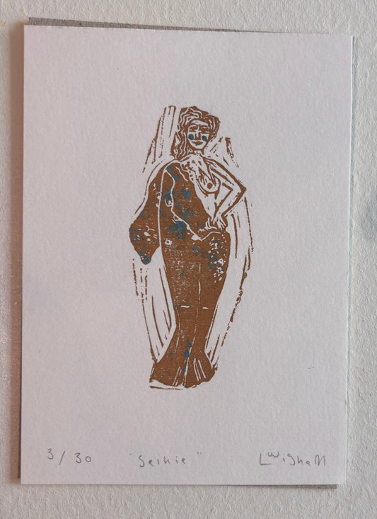 Wild North - "Selkie" Lino print (unframed)